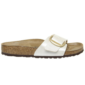 Madrid big buckle best sale pearl white